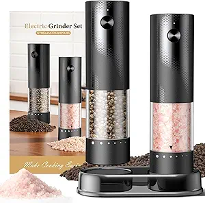 Electric Salt & Pepper Grinder Set