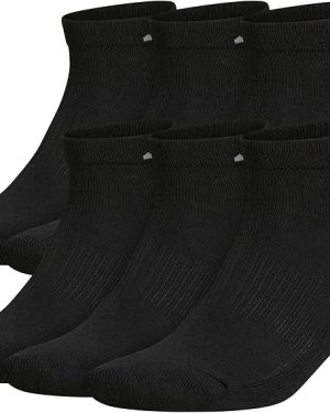 Adidas Men’s Low-Cut Athletic Socks with Cushioned Comfort and Arch Support – 6-Pack