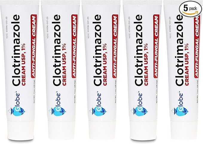Globe Clotrimazole Antifungal Cream 1% – 1 oz (5-Pack)