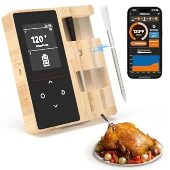 Smart Wireless Meat Thermometer with Dual Color-Coded Probes