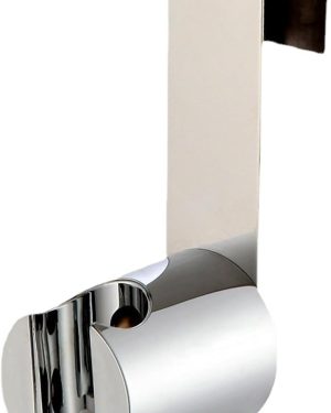 Silver ABS Bidet Sprayer Holder – Toilet Tank Attachment & Hanging Bracket for Bathroom Sprayers