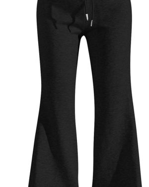 FANMPGHLEOO Women’s Flare Sweatpants – Baggy, Lightweight Fleece Lounge Pants with Drawstring, Perfect for Winter and Athletic Wear