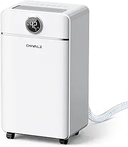 CHIVALZ 1500 Sq. Ft Dehumidifier with Drain Hose, 25-Pint Capacity