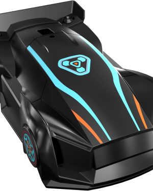 Mini Wall-Climbing RC Car – Dual-Mode (Floors/Walls), 360° Stunt Car with Headlights, USB-C Rechargeable. Fun indoor toy for kids ages 3+. Great birthday or Christmas gift.