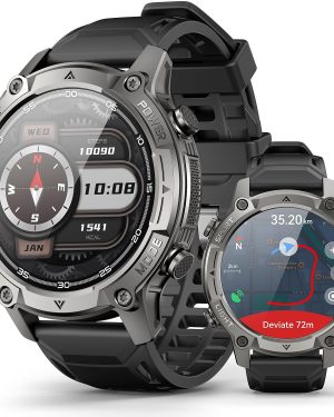 2026 AI Smartwatch with standalone GPS and offline maps. Features 5ATM water resistance