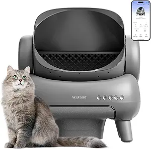 Neakasa M1 Open-Top Self-Cleaning Cat Litter Box – Automatic, App-Controlled, Odor-Free Waste Disposal with Included Trash Bags