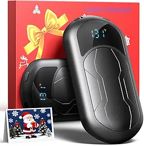 Electric Hand Warmers 2-Pack – Portable USB Hand Heater with 3 Adjustable Heating Levels, Smart Chip Technology, Fast Charging – Perfect Winter Gift for Christmas, Outdoor Activities, Golf, Hunting, and Camping