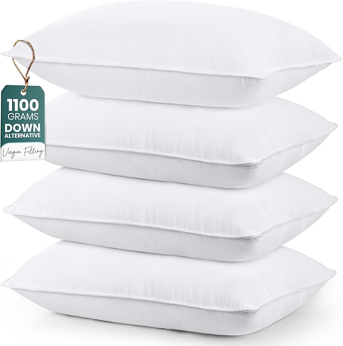 Utopia Bedding Luxury Hotel-Style Pillows – Queen Size Set of 4