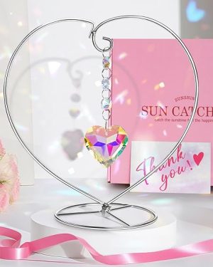 Crystal Sun Catcher for Women – Unique Gift for Birthday, Anniversary, Christmas, or Valentine’s Day – Romantic Rainbow Maker Window Hanging for Mom, Girlfriend, or Her