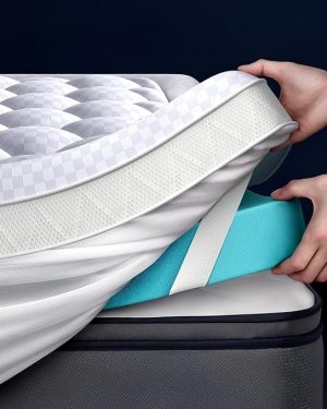 Queen 5-Inch Dual-Layer Mattress Topper – 2.5" Pillow Top Layer + 2.5" Cooling Gel Memory Foam Pad