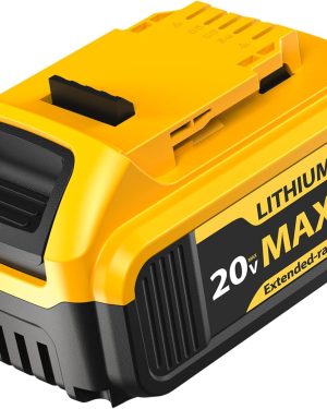 8000mAh 20V Max Lithium-Ion Replacement Battery – Compatible with Dewalt DCB206, DCB204, DCB203, DCB201, and DCB200 Power Tools
