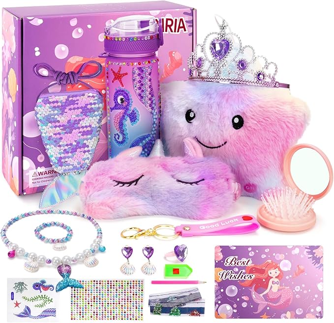 Jenria Girls Toys – Mermaid & Birthday Gift Set for Girls Ages 3-10, Perfect for Christmas, Birthdays, Daughter, or Niece