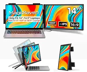 14" 1080P IPS Portable Laptop Screen Extender
