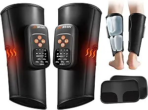 Air Compression Leg Massager with Heat – Sequential Calf Therapy Device