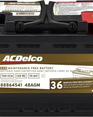 ACDelco Gold 48AGM Battery (Part No. 88864541) – AGM BCI Group 48, 36-Month Warranty