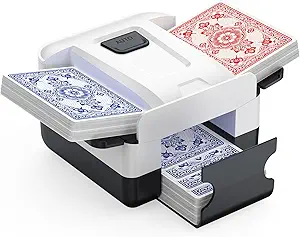 Automatic Card Shuffler – Electric Shuffling Machine for 1-2 Decks | Low-Noise, Rechargeable & Portable | Perfect for Poker, UNO, Blackjack, and More