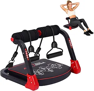 Adjustable Ab Trainer for Home Workouts with Resistance Bands and 4 Resistance Levels