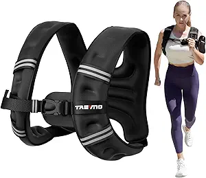 Weighted Vest for Women & Men – Adjustable 6lb/8lb/12lb/16lb/20lb/25lb with Detachable Phone Pouch | Ideal for Workouts, Strength Training, Running, Walking, and Weight Loss