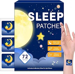 72-Count Extra Strength Sleep Patches for Adults – Easy-Apply Melatonin & Valerian Patches for Long-Lasting Nighttime Support for Men and Women (A03)