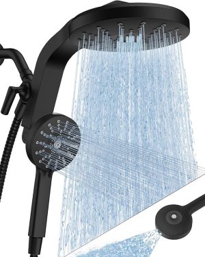 High-Pressure Rainfall Showerhead Combo with 2026 Magnetic Design, Featuring an 8-Mode Detachable Handheld Shower, Adjustable Dual-Head System, Built-In Magnetic Dock, and Powerful Jet Spray.