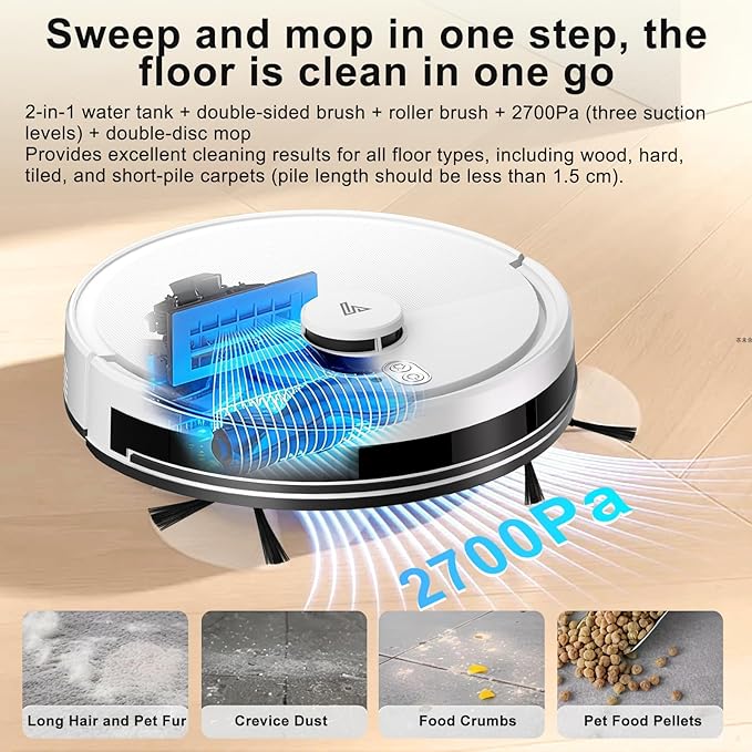 2025 Robot Vacuum and Mop Combo