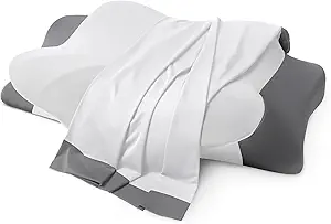Elegant Butterfly Pillowcase – Wrinkle-Resistant Comfort Protector, Gray & White (Pillows Not Included)