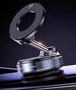 360° Rotatable Magnetic Car Phone Holder – Suction & Foldable Design