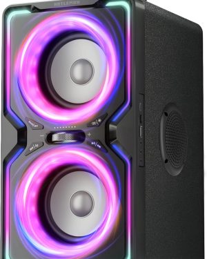 Hotlemon Large Bluetooth Speaker delivers up to 240W peak power with rich, room-filling sound and deep bass. Enjoy up to 15 hours of playtime, fast charging, TWS pairing, and portable wireless performance—perfect for outdoor parties, the beach, backyard, or home use. (Black)