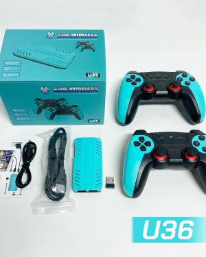 UWDFH Retro Gaming Console – 2026 Gaming Stick Pro with 50,000 Preloaded Games, 128GB Storage, 4K HDMI Output, 2.4GHz Wireless Controllers, 46 Classic Emulators, Plug-and-Play TV Gaming System