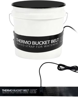 50W Heated Chicken Water Bucket Strap – Winter Thermo Belt for 3–5 Gallon Buckets