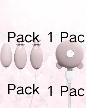Adult Pleasure Set – Nipple Clamps & Vibrator with 10 Modes, Clitoral Stimulator, Pink