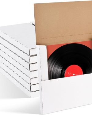22-Pack Vinyl Record Mailers – 12.6×12.6×1 in Shipping Boxes for LPs, Photos & Stamp Collections