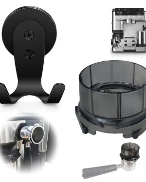 54mm Portafilter Funnel with Magnetic Holder & Anti-Splash Dosing Ring – Compatible with Ninja Luxe Cafe Espresso Machines (ES501, ES601, ES655, ES701)