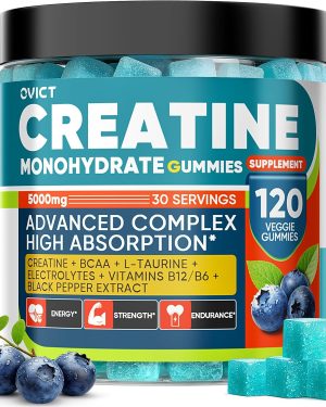 99.99% Creatine Monohydrate Gummies – 5g for Men & Women