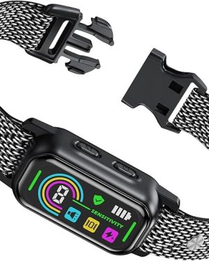 Bark Collar – Thunbest Rechargeable Anti-Barking Collar for Small, Medium, and Large Dogs with 8 Adjustable Sensitivity Levels, 4 Barking Training Modes, and Bark Shock Function (Black)