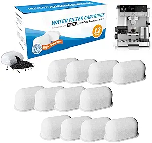 Ninja Luxe Cafe Compatible Water Filter Cartridges – 12-Pack Replacement Inserts for ES501, ES601, ES651, ES655CO, and ES701 Coffee Makers