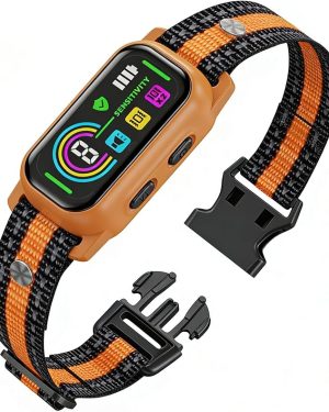 Bark Collar – Rechargeable Smart Dog Bark Collar for Small, Medium, and Large Dogs, Anti-Barking Training Collar with 8 Adjustable Sensitivity Levels, 4 Training Modes, IP67 Waterproof (Orange)