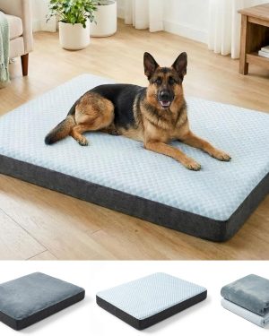 Extra-Large Dog Crate Bed with Cooling Mat