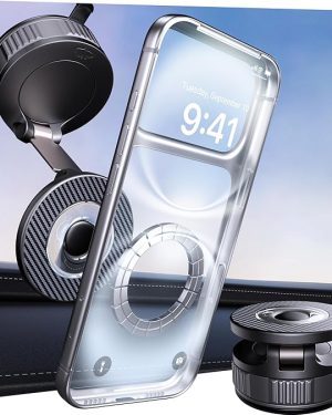 Vacuum Magsafe Car Phone Holder [120+ LB Strongest Suction & 3000gf Strongest Magnetic] 360° Adjustable Magnetic Car Phone Mount, Phone Holders for Your Car for iPhone 17 Pro Max 16 15 14 13 12 Plus