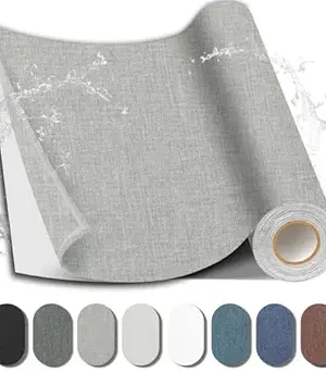 Fabric Repair Patch, 17X79 Inch Fabric Large Repair Tape, Self-Adhesive Patches for Furniture, Sofa, Car Interior, Shoes, Hand Bag, Clothing (Grey, 17X79 Inch)