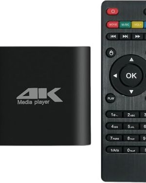 4K Ultra HD Media Player for USB & MicroSD | Digital Signage Player with HDMI/AV, Supports H.265/H.264, MP4/MKV, MP3 & JPG, Auto Play & Loop Playback