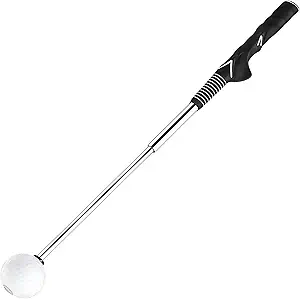 Retractable Golf Swing Trainer for Beginners – Indoor & Outdoor Practice, Golf Grip Trainer for Right-Handed Golfers, Grip Correction & Swing Click Feedback Training Aid, Golf Gifts for Men