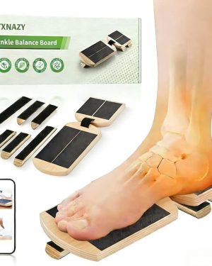 Ankle Balance Board Foot Strengthener with Adjustable Balance Rods – Enhance Ankle Strength, Improve Posture, and Stability Training for Home and Gym Use