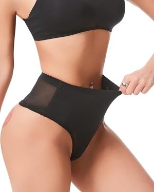 Tummy Control Thong Shapewear Underwear for Women Low Rise Seamless Body Shaper Girdle Compression Panties