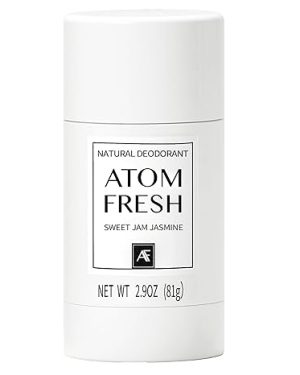 Atom Fresh Deodorant Stick for Women – 72H Odor Protection, Aluminum & Baking Soda Free, Natural Deodorant for Sensitive Skin, Long-Lasting Freshness, Smooth Glide, Non-Sticky (Sweet Jam Jasmine