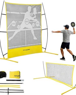 2026 Upgraded Pickleball Practice Rebounder Net, 6FT Pickleball Training Equipment with Metal Frame, Pickle Ball Rebounder for Outdoor Indoor, Pickle Ball Trainer for Dink Volley Training