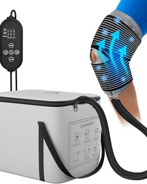 Ice Machine for Knee After Surgery, Cold Therapy Machine with Programmable Timing, Quiet Pump, Portable Knee Replacement Surgery Recovery System for Pain Relief, Easy to Use