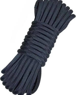 Reflective Paracord Rope, Strand Nylon para Cord Lanyard Utility Parachute Cord, 8mm Thin Tent Rope for Outdoor Camping Hiking