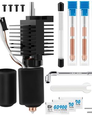 K2 Plus Ceramic Heating Block Kit, with 0.2/0.4/0.6mm Quick Swap Nozzle, Silicone Cover, Cleaning Pin and Wrench, for Creality K2 Plus Combo 3D Printer, 300°C High Temperature Resistant