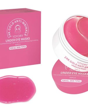 Under Eye Patches Mask – Collagen & Hyaluronic Acid Eye Treatment for Dark Circles, Puffiness & Fine Lines | Hydrating & Smoothing Skincare for Women & Men | 60 Pcs (Rose)